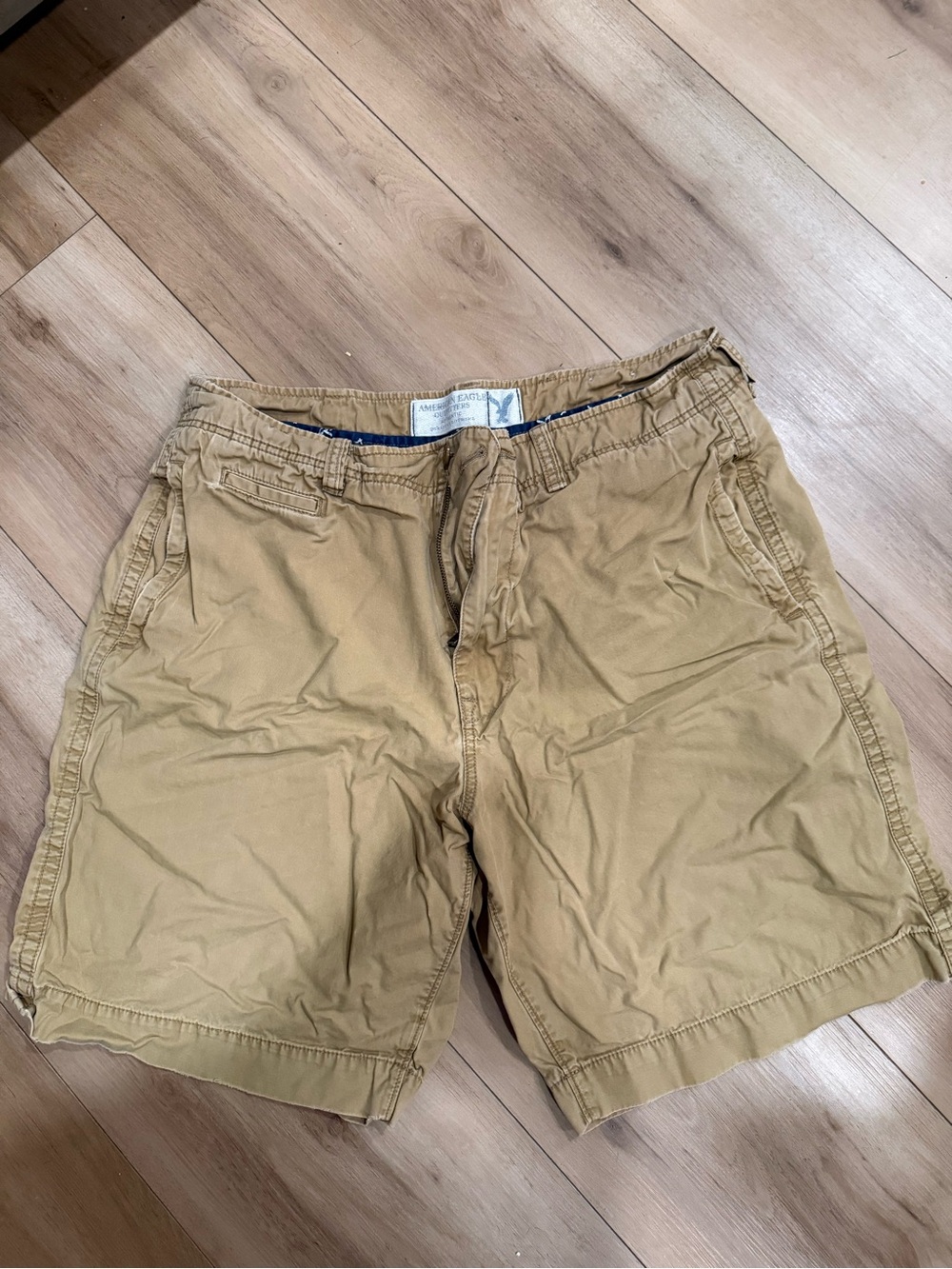 American Eagle Outfitters Khaki Flat-Front Men's Shorts